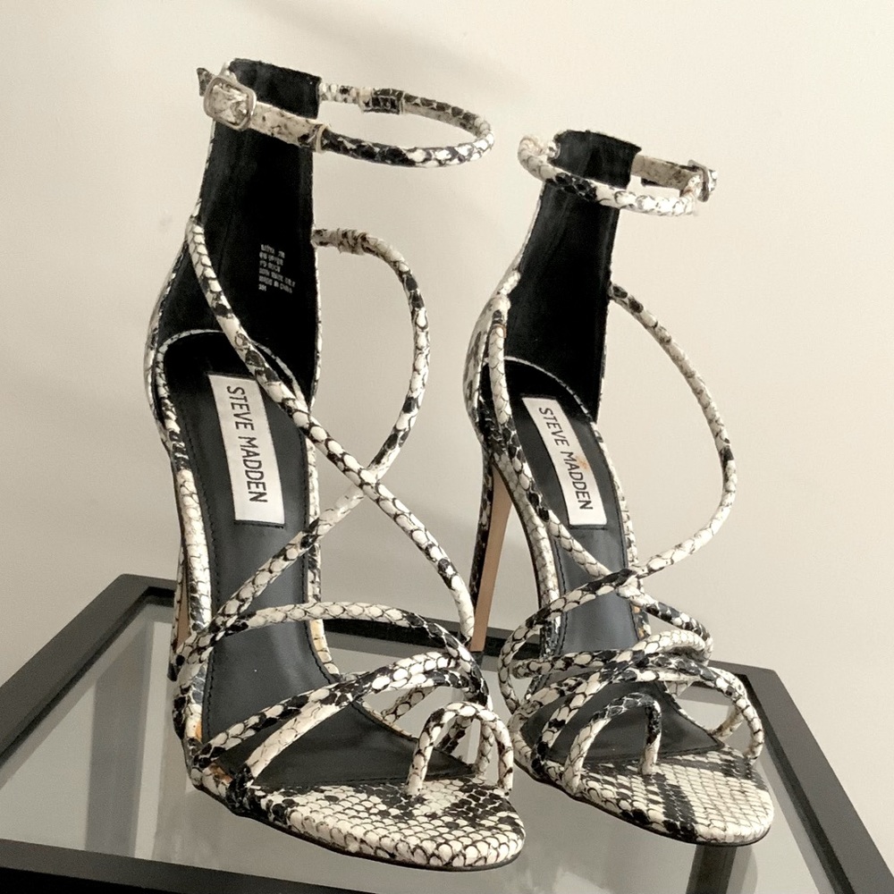 Steve Madden Satya Natural Snake Heels Size 7